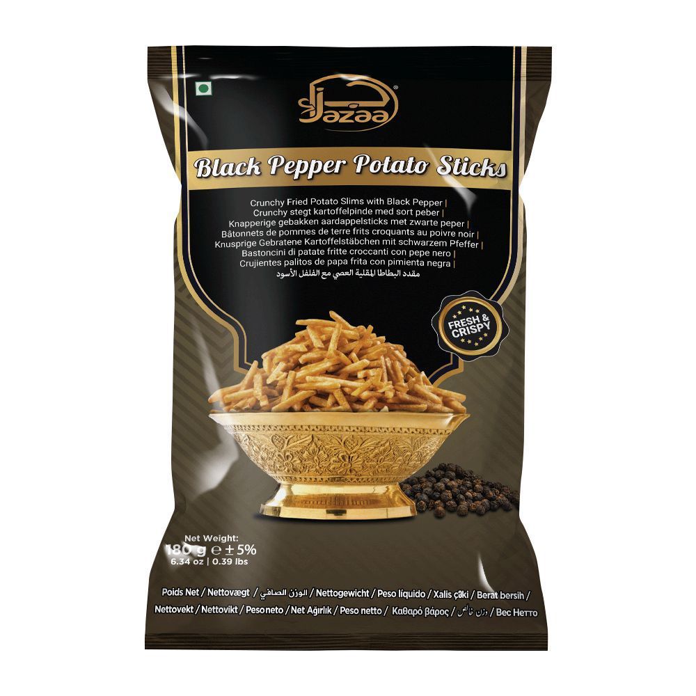Jazaa Black Pepper Potato Sticks 180g