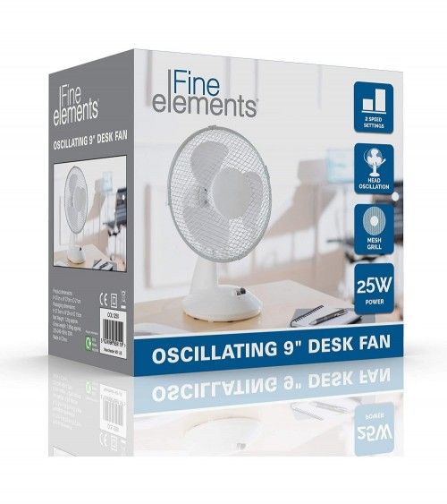 Fine Elements 9" Desk Fan 25W