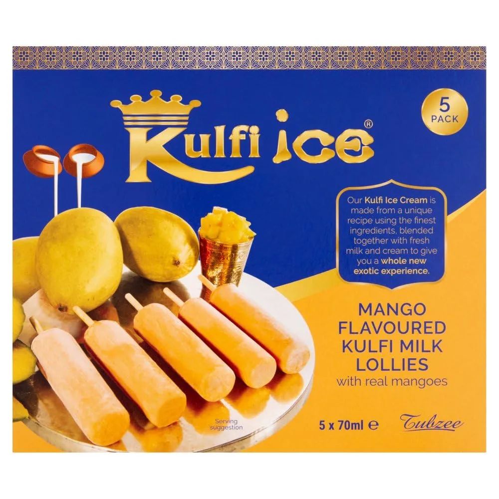 Kulfi Ice Mango Kulfi Milk Lollies 5 x 70ml
