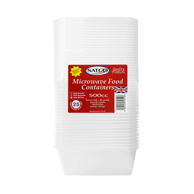 Satco Microwave Food Containers 500cc (25 pcs)