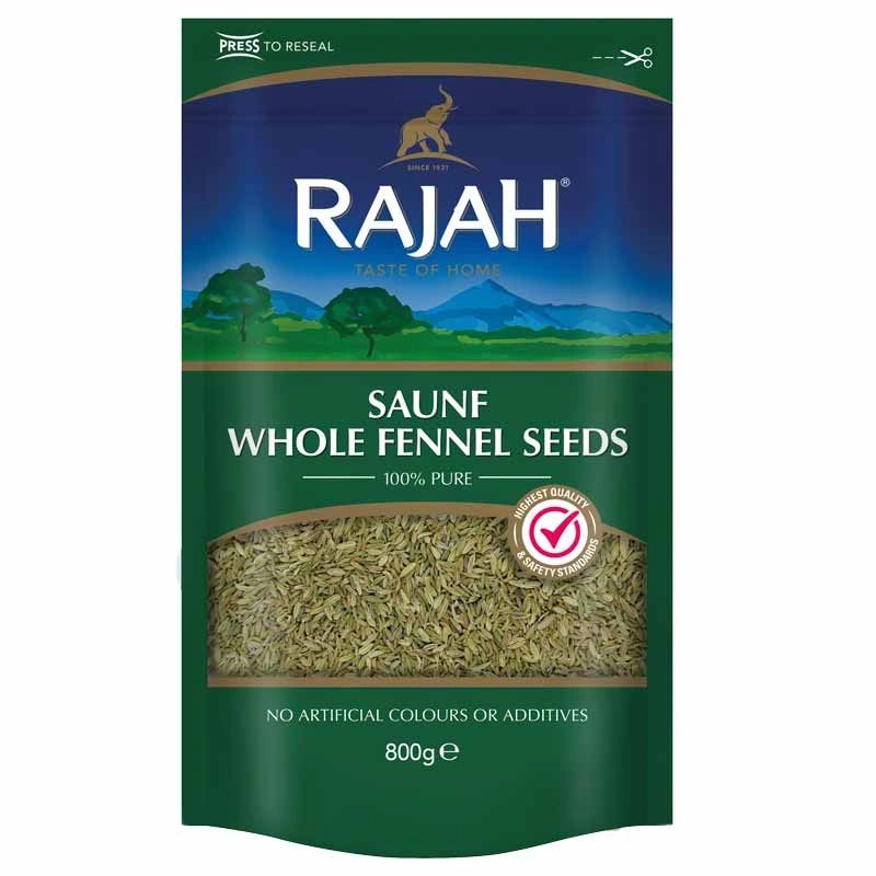 Rajah Saunf Whole Fennel Seeds 100% Pure 800g