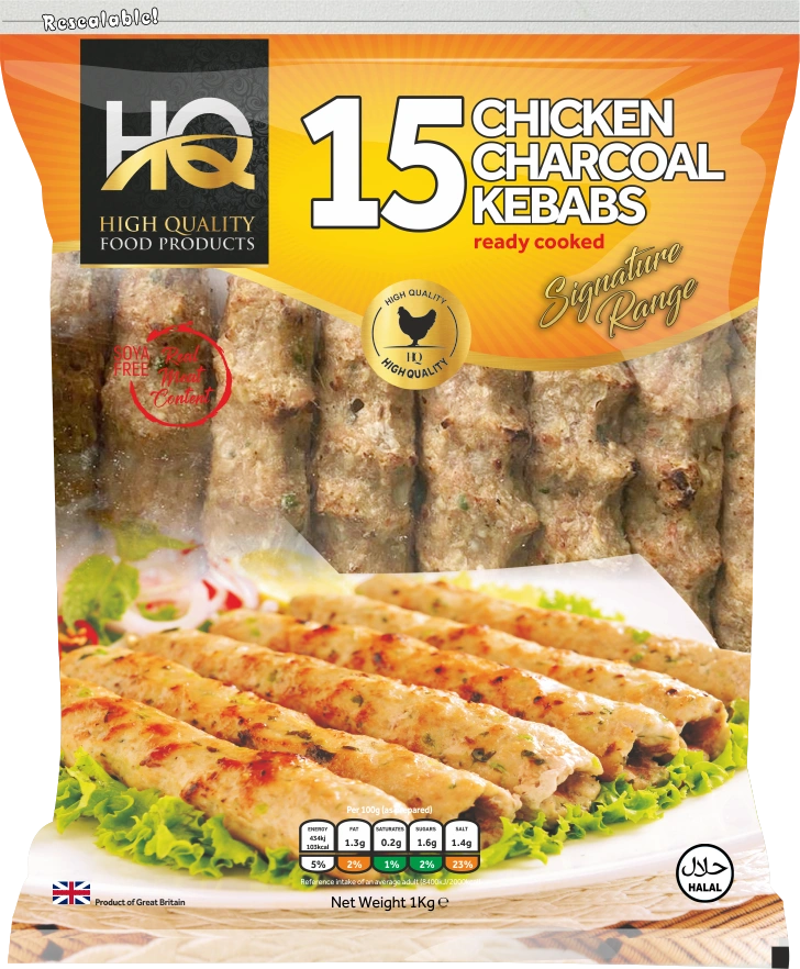 HQ 15 Chicken Charcoal Kebabs 1Kg