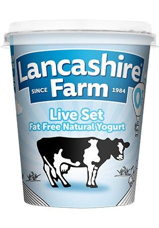 Lancashire Farm Live Set Fat Free Natural Yougurt 400g