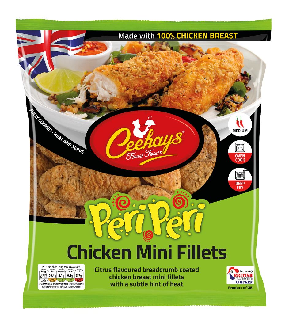 Ceekays Peri Peri Breaded Chicken Mini Fillets 500g