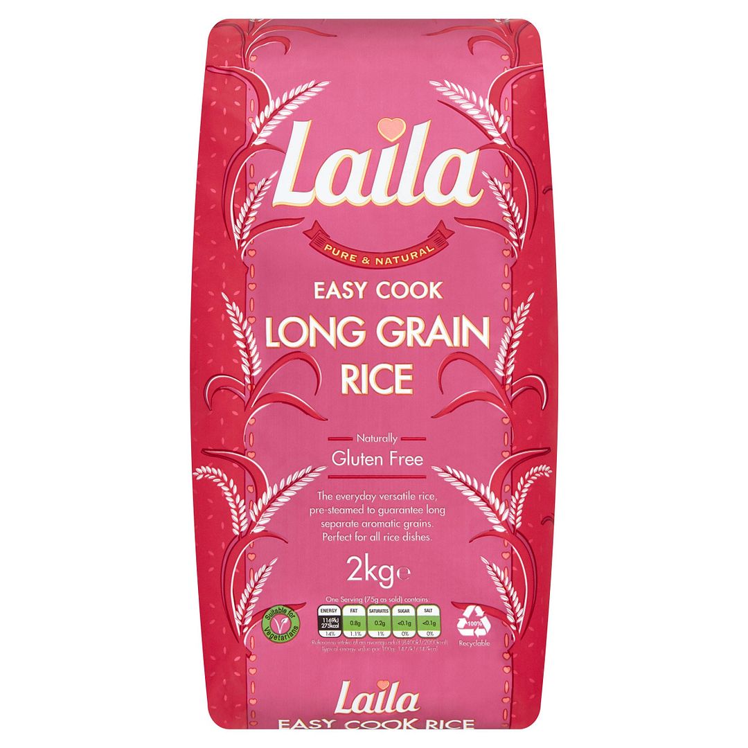 Laila Easy Cook Long Grain Rice 2kg