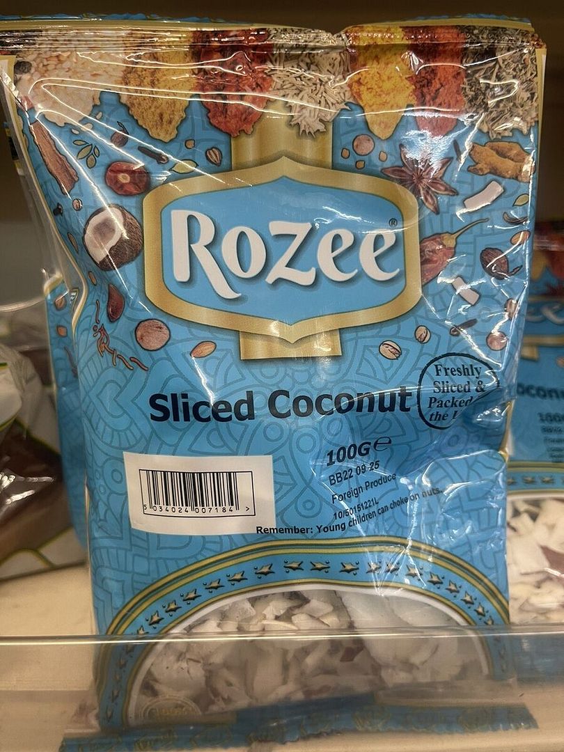 Rozee Dried Sliced Coconut 100g