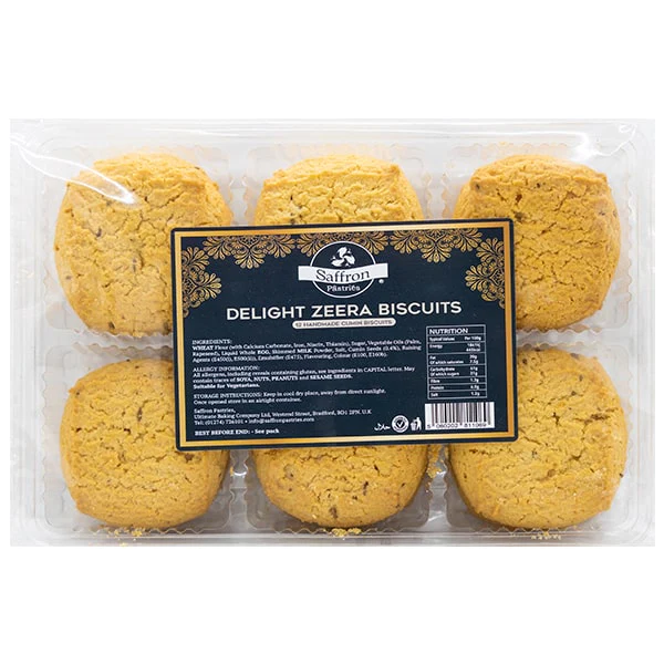Saffron Pastries Delight Zeera (Cumin) Biscuits 12 pcs