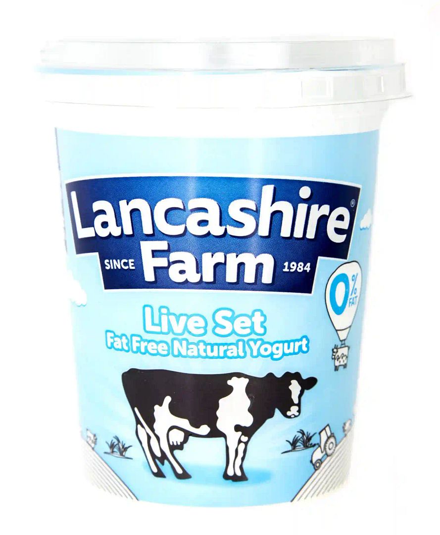 Lancashire Farm Live Set Fat Free Natural Yoghurt 400g