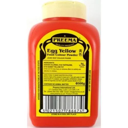 Preema Egg Yellow Food Colour Powder 500g