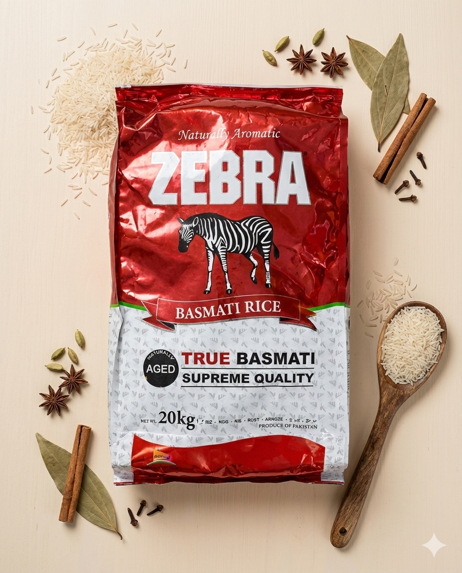 Zebra Basmati Rice 20 kg