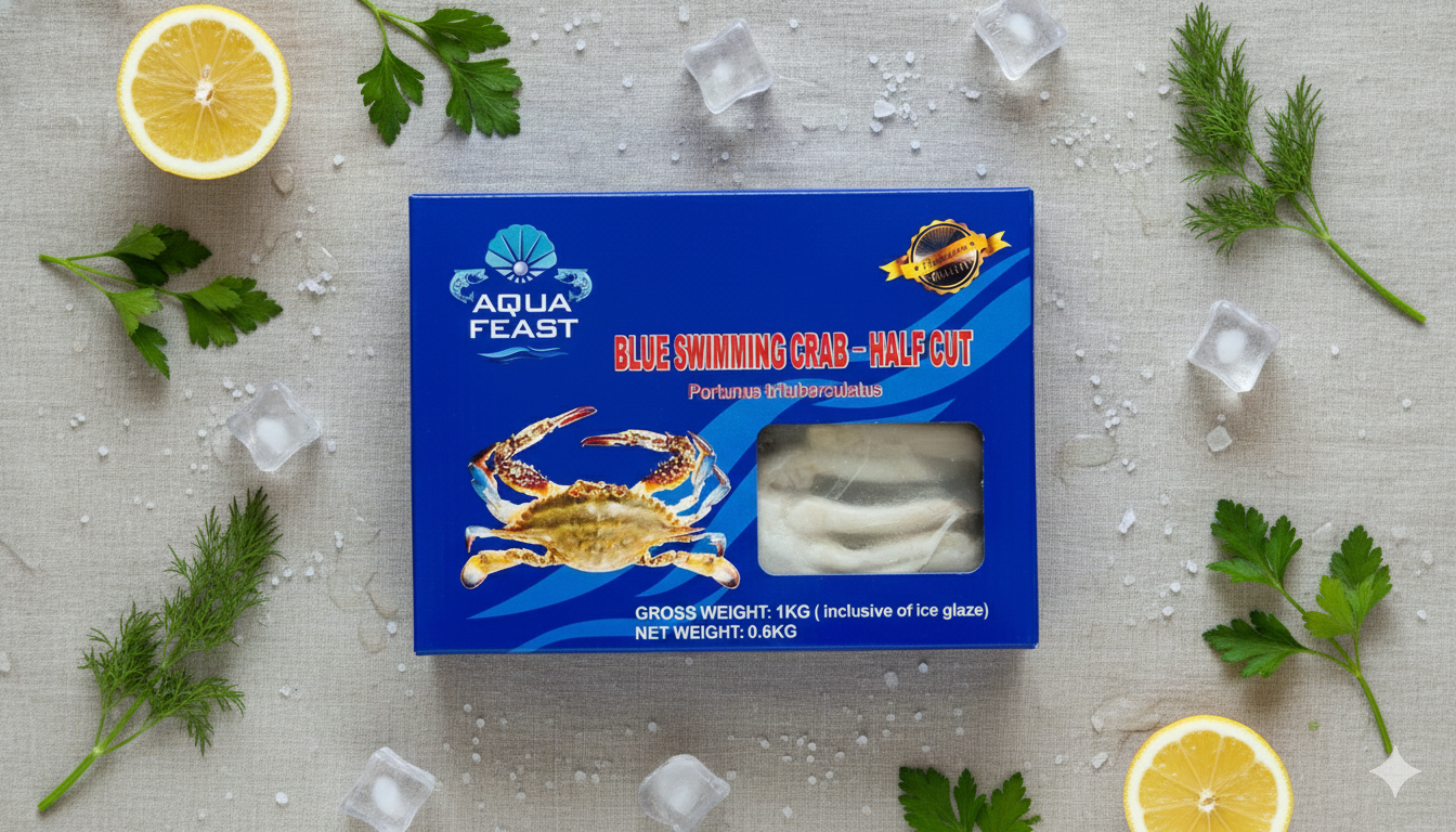 Aqua Feast Blue Swimming Crab-Half Cut 1kg