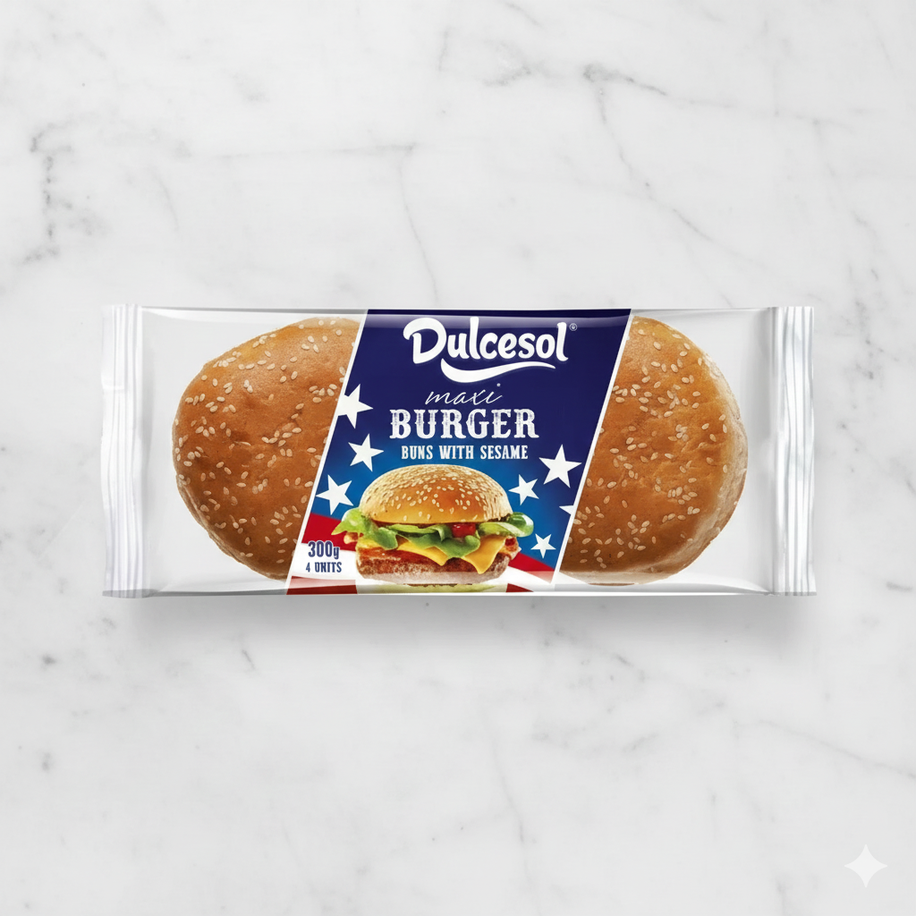 Dulcesol Maxi Burger Buns With Sesame 300g (4 units)