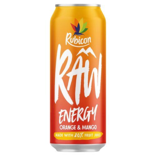 Rubicon Raw Energy Orange & Mango 500ml