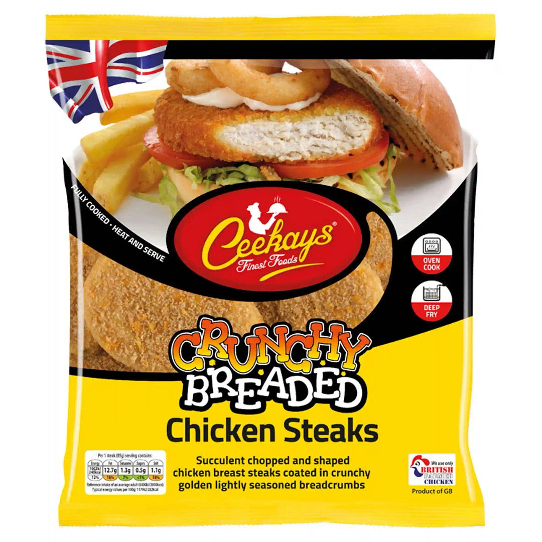 Ceekays Crunchy Breaded Chicken Steaks 700g