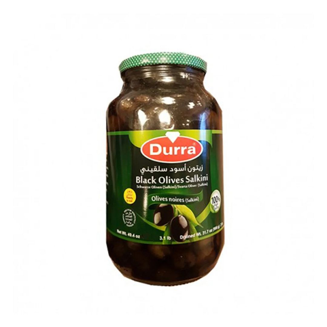 Durra Whole Black Olives (Salkini) 650g