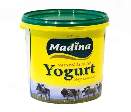 Madina Natural Live Set Yoghurt (Very Low Fat) 5Kg