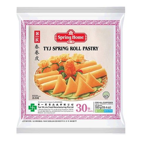 Spring Home TYJ Spring Roll Pastry 550g (30 Sheets)