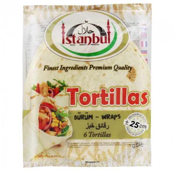 Istanbul Tortillas Durum Wraps 6 pieces 25cm