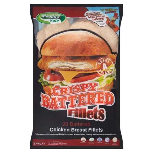 Meadow Vale 20 Crispy Battered Fillets 2.4kg