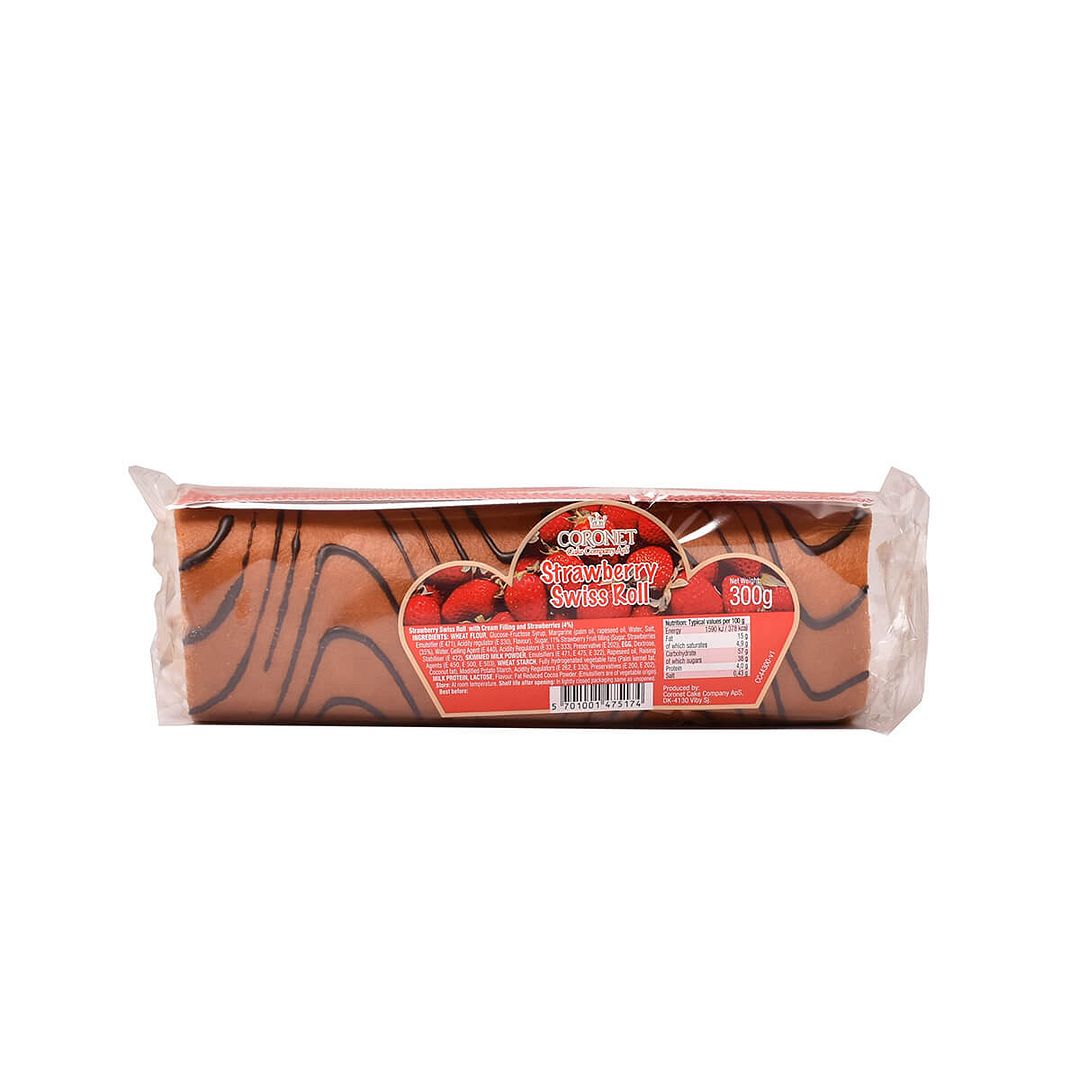 Coronet Strawberry Swiss Roll 300g