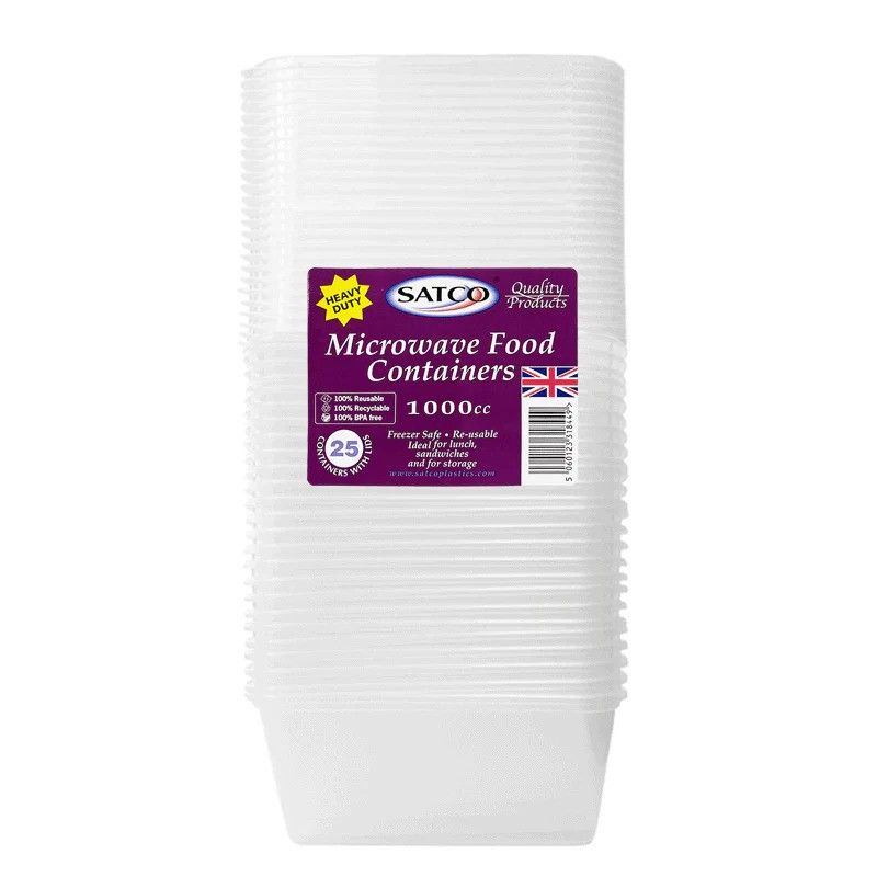 Satco Microwave Food Containers 1000cc(25 pcs)