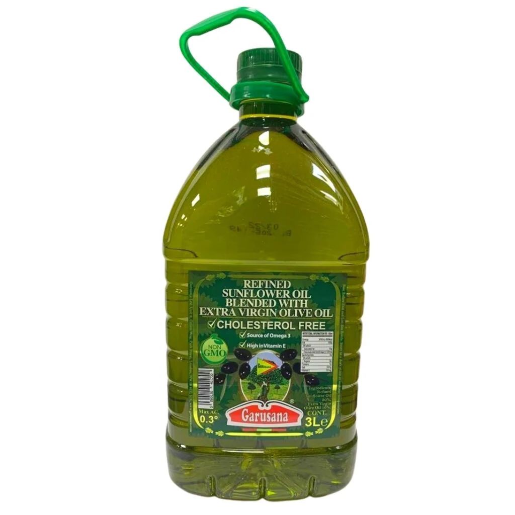 Garusana Refined Sunflower Oil with Extra Virgin Olive Oil 3L