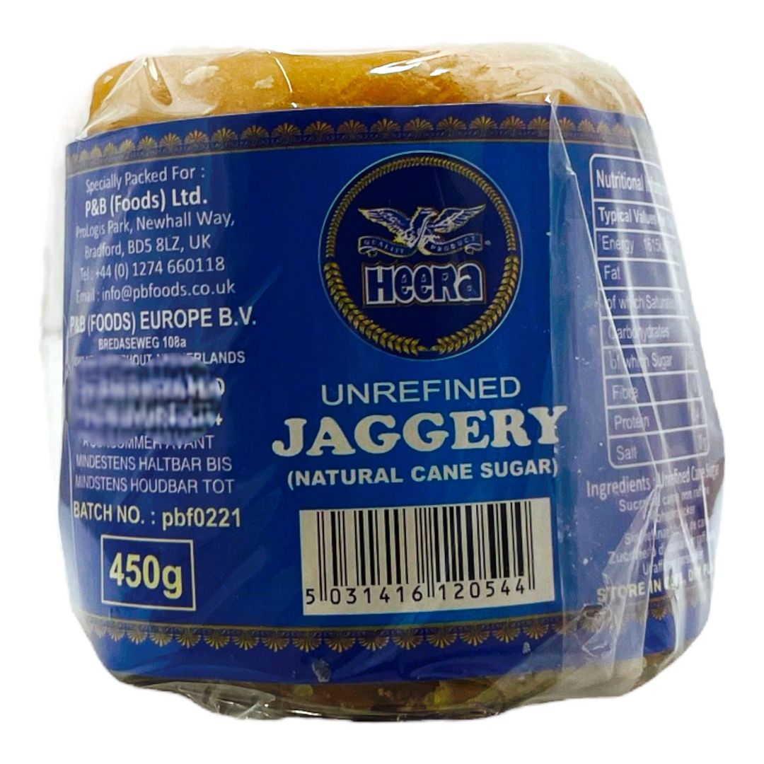 Heera Jaggery Natural Cane Sugar (Unrefined) 450g