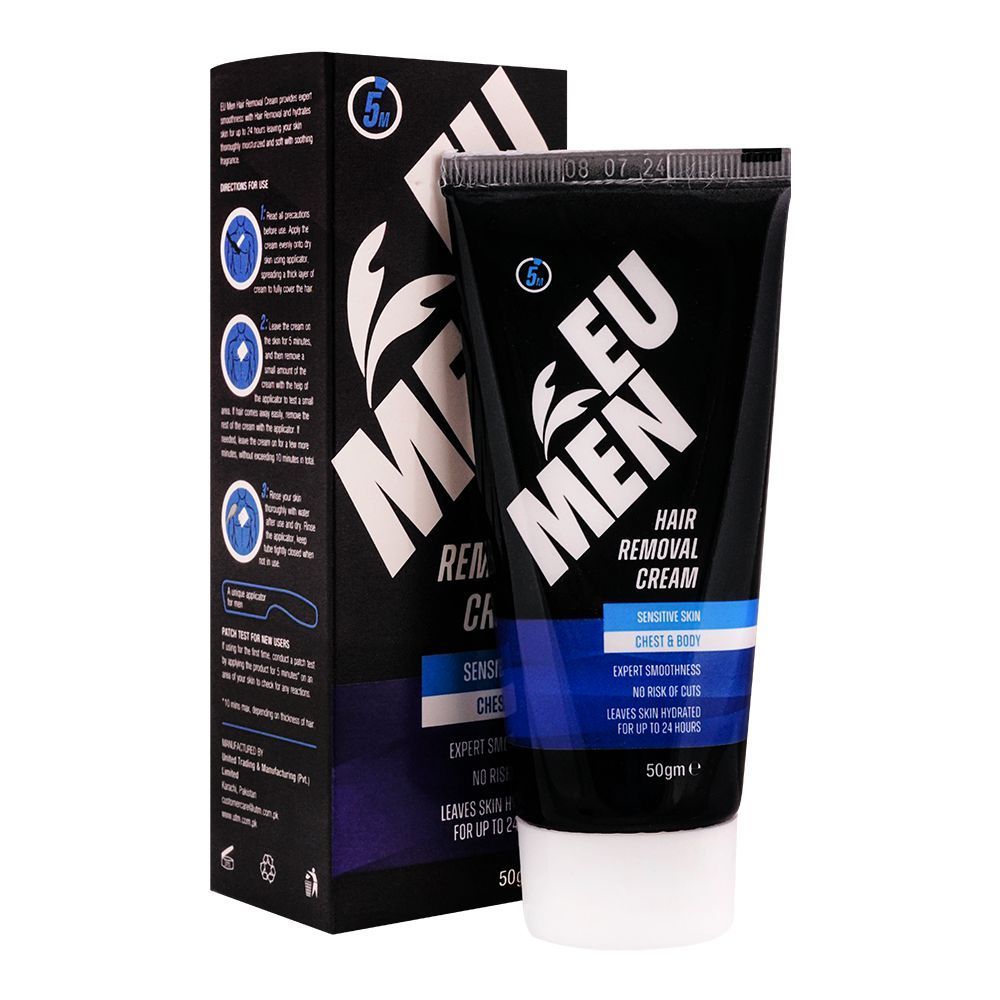 EU Men Hair Removal Cream For Chest & Body (Sensitive Skin) 50g