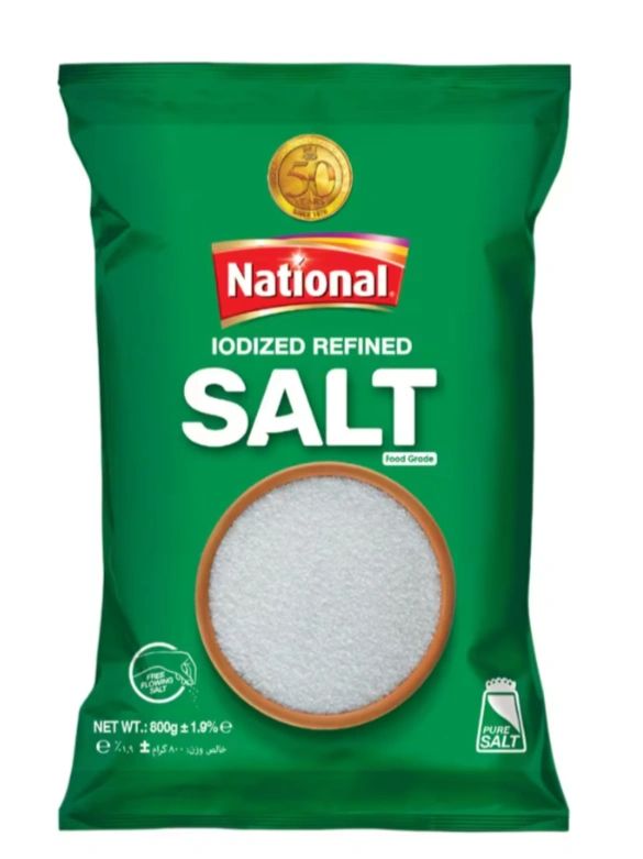 National Iodized Refined Salt 800g