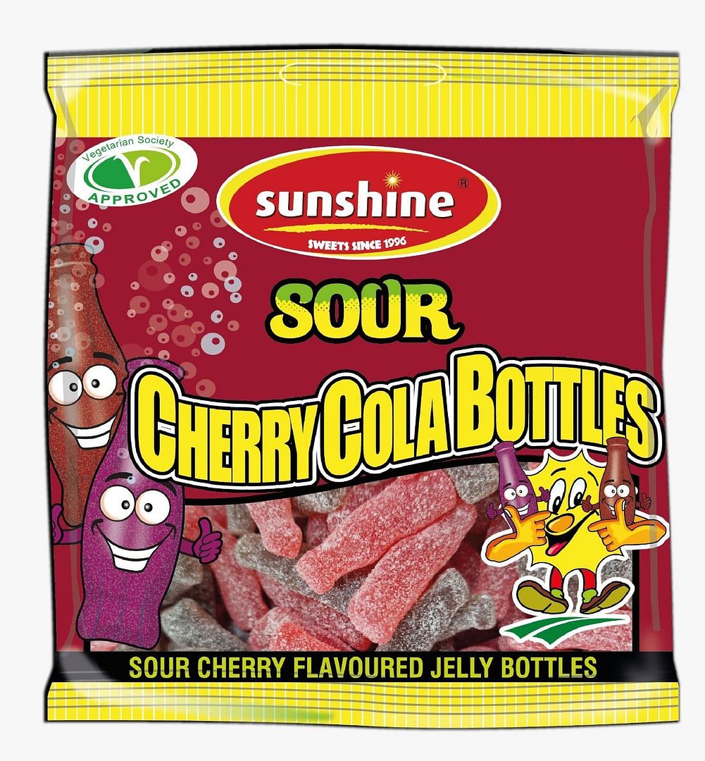 Sunshine Sour Cherry Cola Bottles 120g