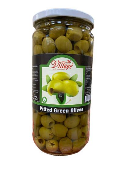 Village Pitted Green Olives 690g