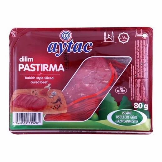 Aytac dilim Pastirma Turkish style Sliced cured beef 80g
