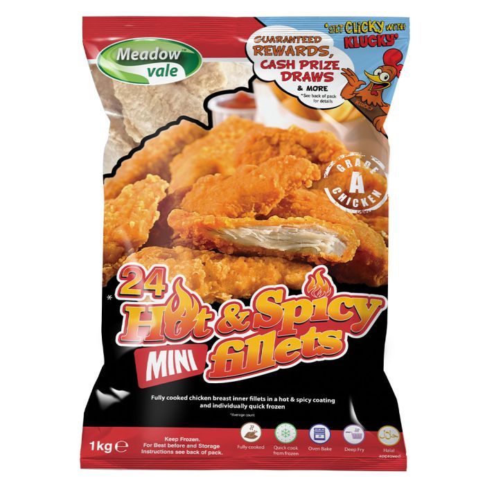 Meadow Vale 24 Hot & Spicy Mini Fillets 1kg