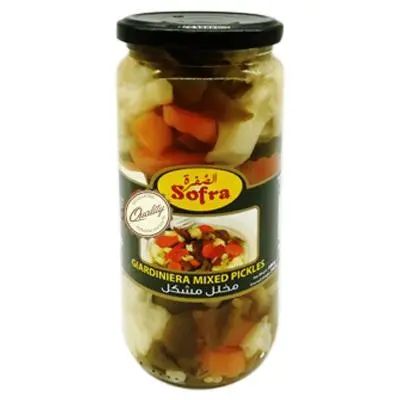 Sofra Giardiniera Mixed Pickles In Brine And Vinegar 480g