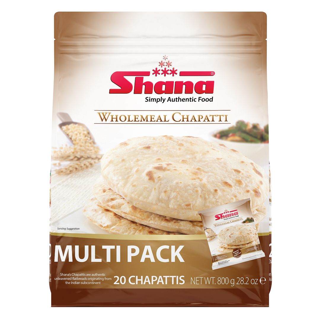Shana Wholemeal Chapagtti Multi Pack 800g