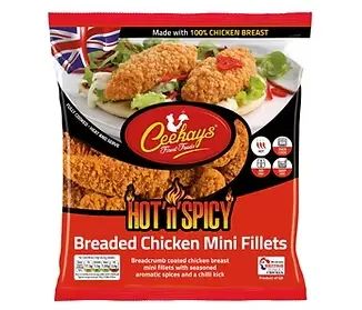 Ceekays Hot N Spicy Breaded Chicken Mini Fillets 500g