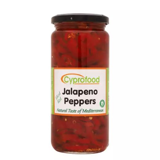 Cyprofood Sliced Red Jalapeno Peppers 480g