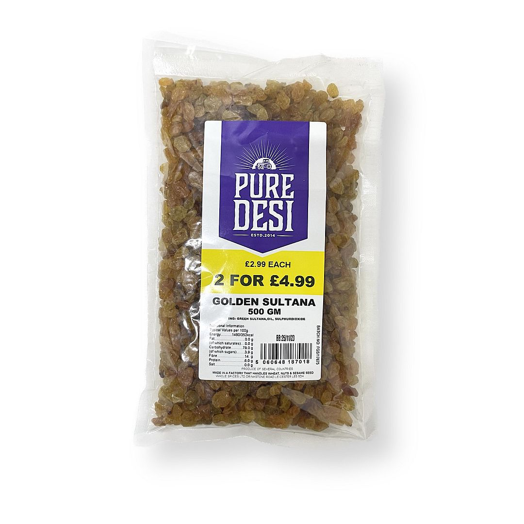 Pure Desi Golden Sultana 500g