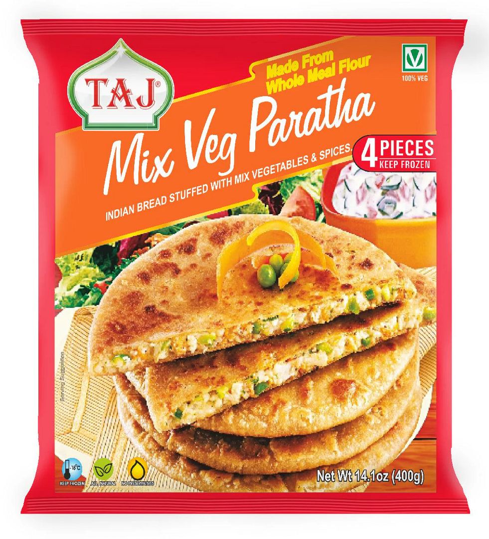 Taj Mix Veg Paratha 4 Pieces 400g