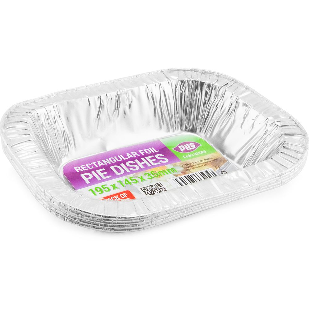 PPS Rectangular Foil Pie Dishes (5 pcs)