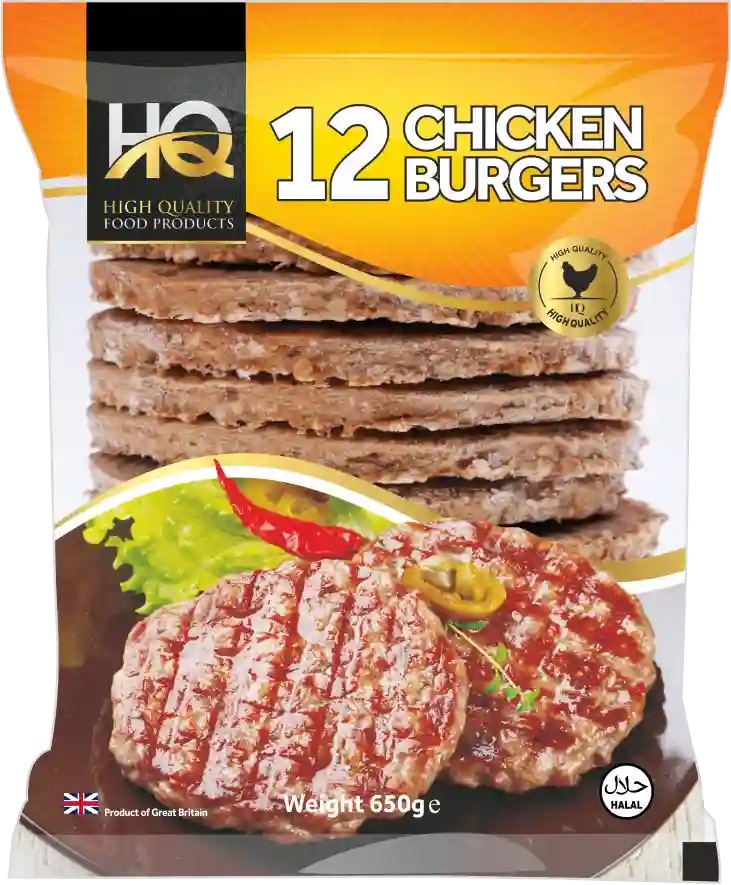 Hq 12 Chicken Burgers 650g