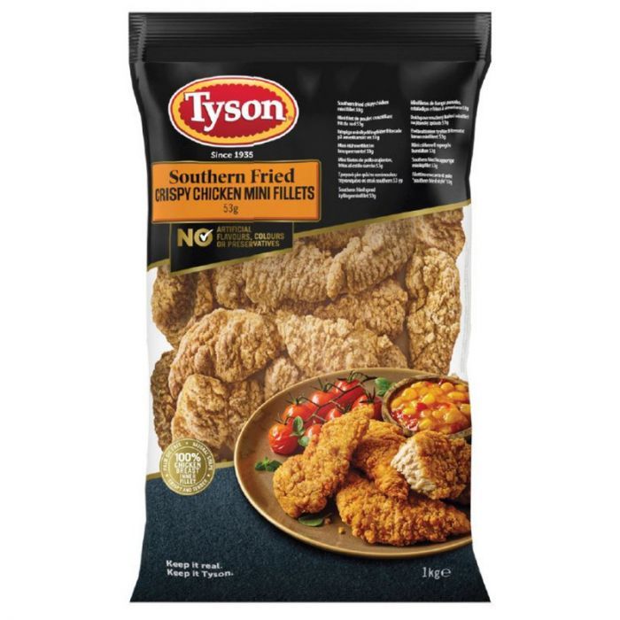 Tyson Southern Fried Crispy Chicken Mini Fillets 1kg
