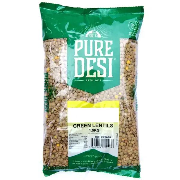 Pure Desi green Lentils 1.5Kg