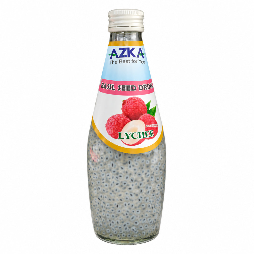Azka Basil Seed Drink Lychee Flavour 290ml