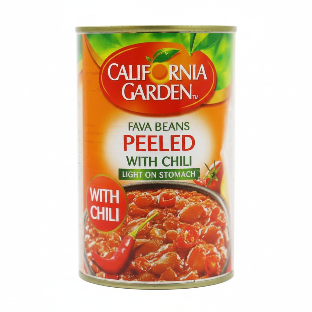 California Garden Peeled Fava Beans With Chilli 400g