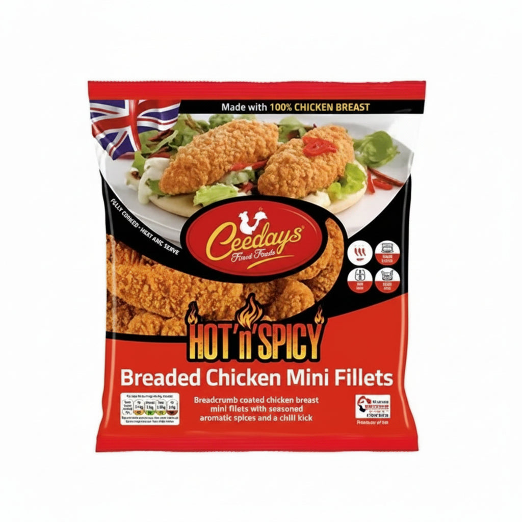 Ceekays Hot N Spicy Breaded Chicken Mini Fillets 500g