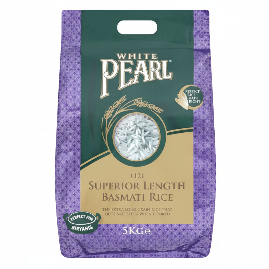 White Pearl 1121 Extra Long Basmati Rice 5kg