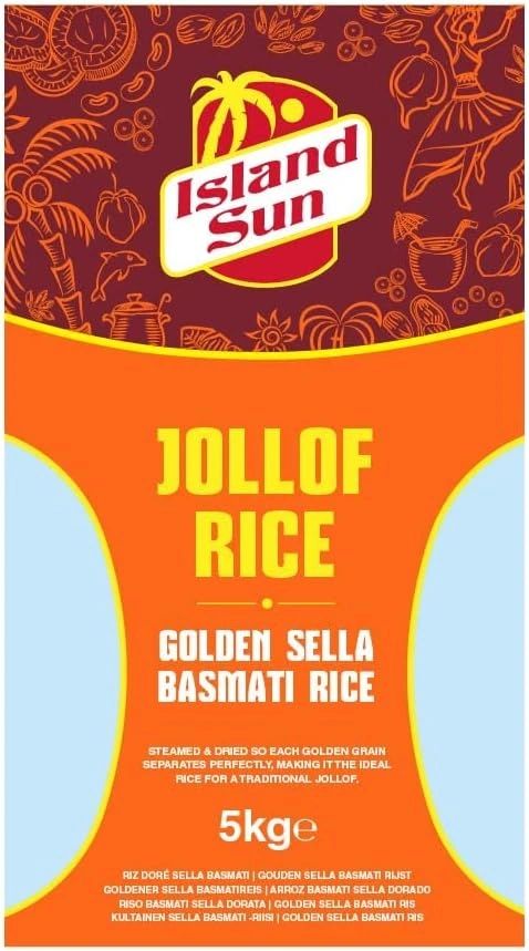 Island Sun jollof Rice Golden Sella Basmati Rice 5kg