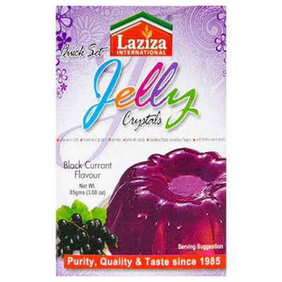 Laziza Jelly Crystals (Black Currant Flavour) 85g