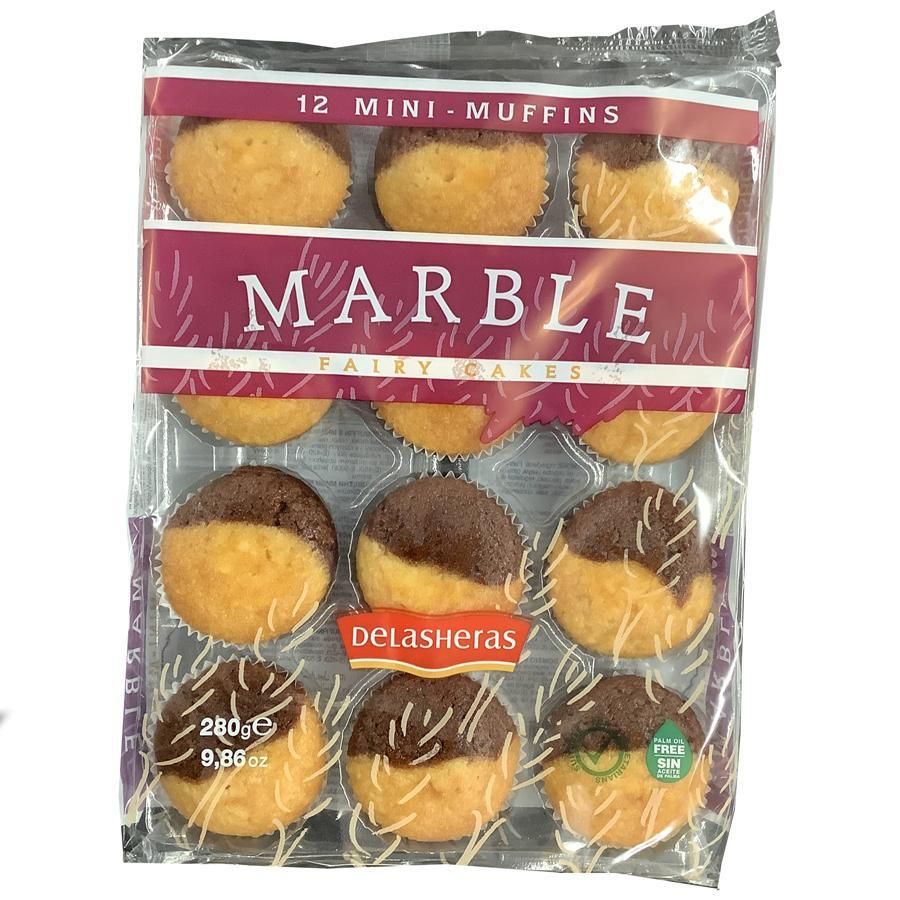 Delasheras Marble Fairy Cakes 280g (12 pcs)